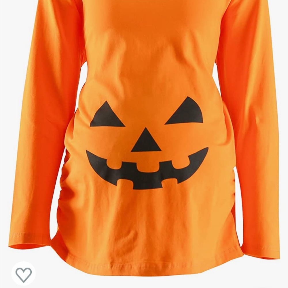 🎃 Jack o lantern pumpkin maternity shirt long sleeve EUC XL 🎃